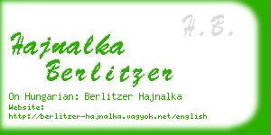 hajnalka berlitzer business card